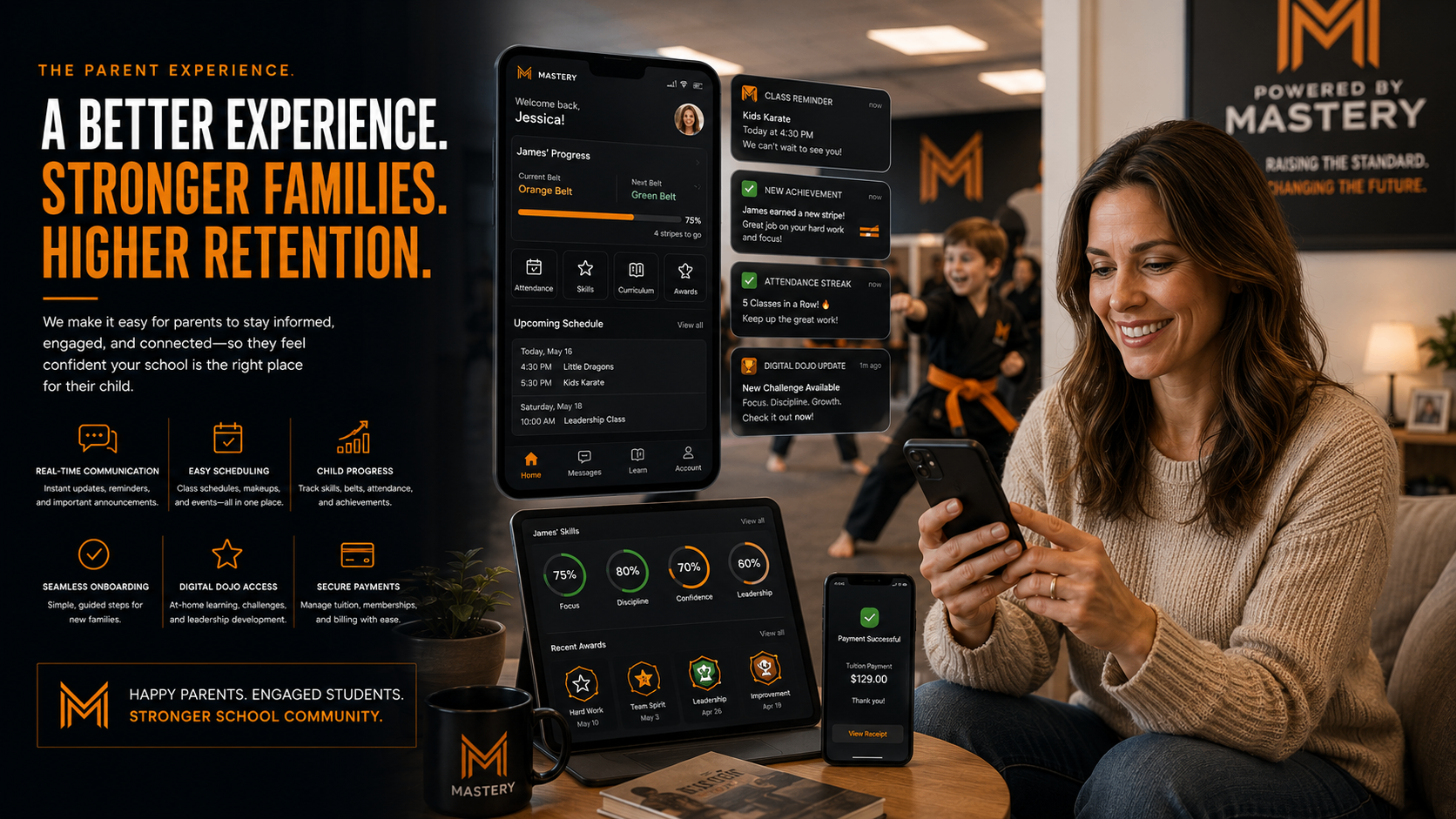 Parent experience mobile app